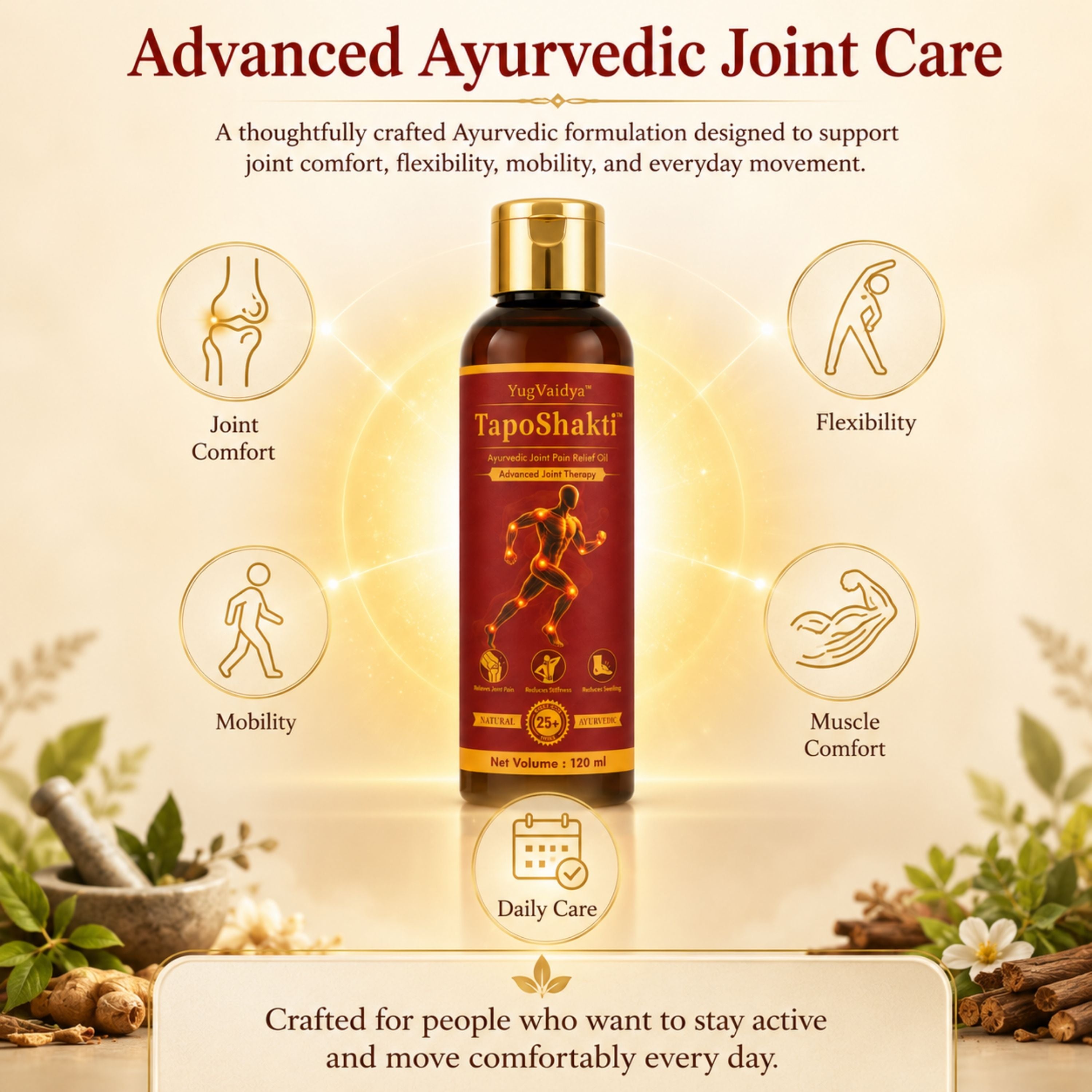 YugVaidya TapoShakti Oil - 3 Months Therapy (Pack of 6)