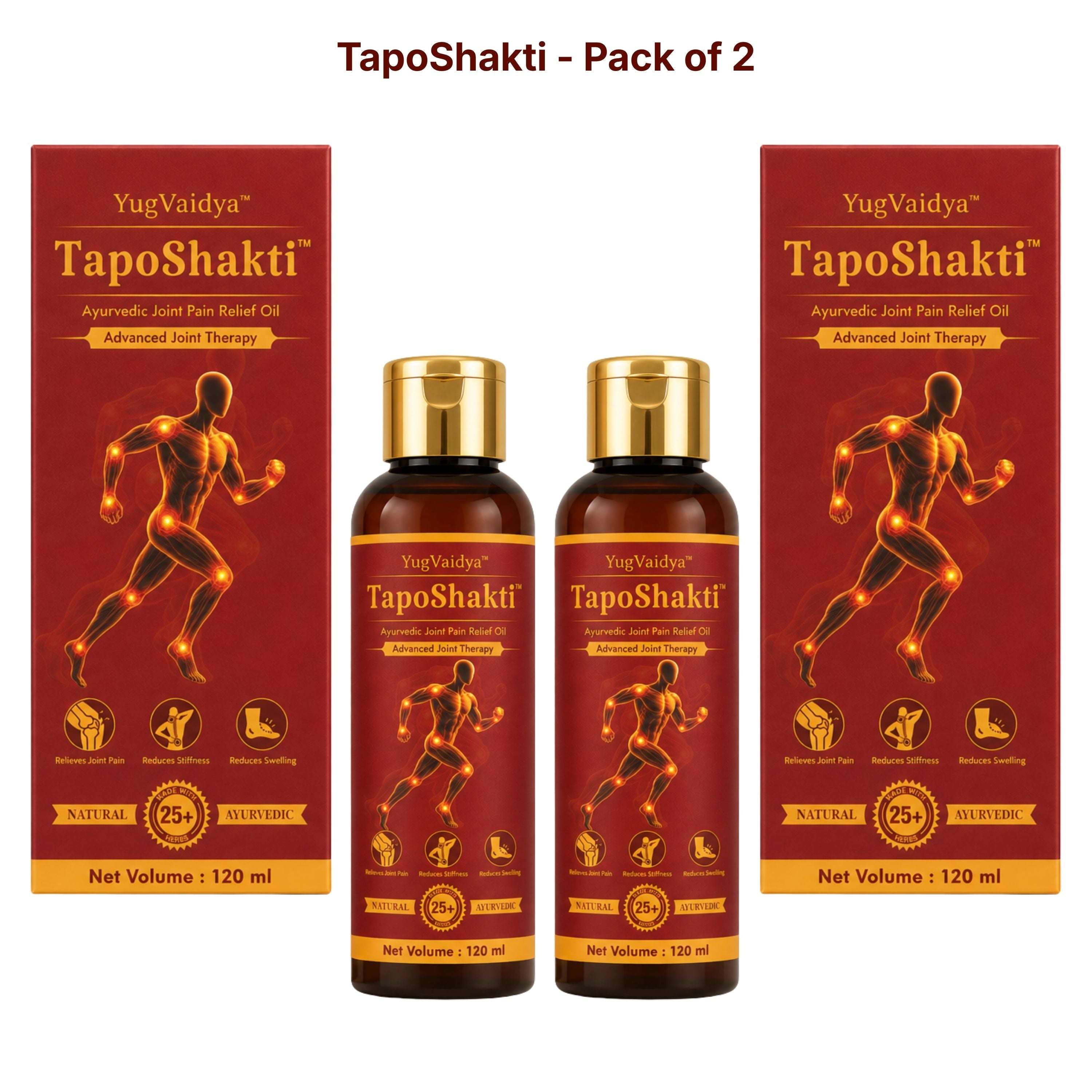 YugVaidya TapoShakti Oil - 1 Month Therapy (Pack of 2)